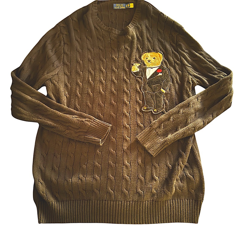 Custom Polo by Ralph Lauren Black Bear Sweater 🔥 #BigBear